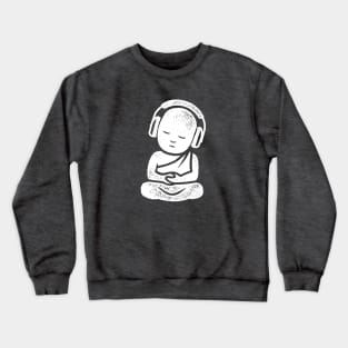 Buddha Headphones - DJ Buddhist Monk Music Lover Crewneck Sweatshirt